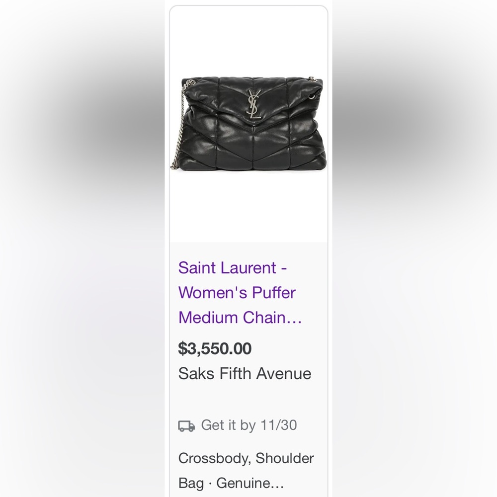 Yves Saint Laurent purse - Picture 4 of 6